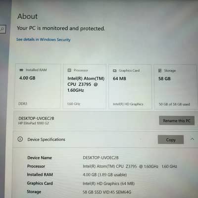 HP elite pad 1000 G2