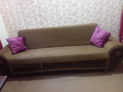 1year used sofa come bed 3 seater large size