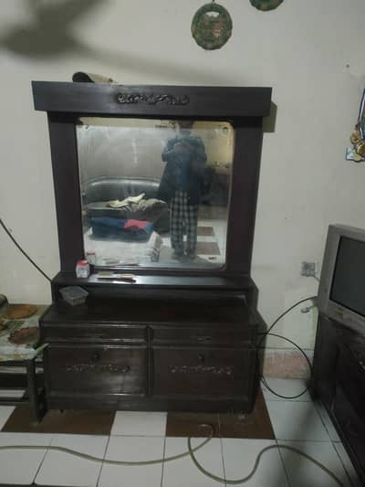 pure wood bed and dressing