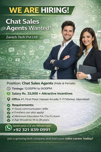 Customer Sales Rep (CSR) – Open to Male & Female | Up to 100K Earnings