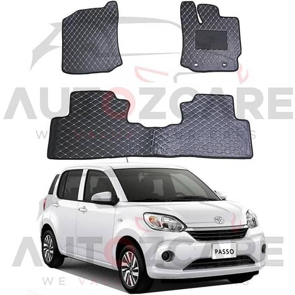 Toyota Passo 7D Floor Mat ( Flat Style ) 3PCS - Model 2017-2025