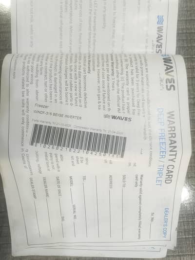 wave deep freezer contact 03057916126