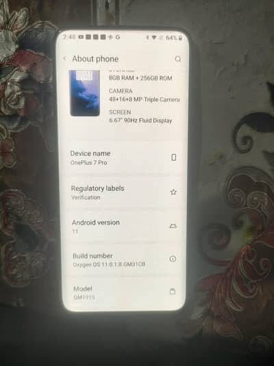 OnePlus 7 pro 8gb 256gb