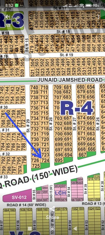 1 Kanal Boulevard Corner Plot + 16 to 18 Marla Extra Land, Triple Category Super Hot Location.