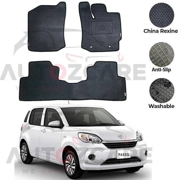 Toyota Passo China Rexine Floor Mat 3PCS - Model 2017-2025