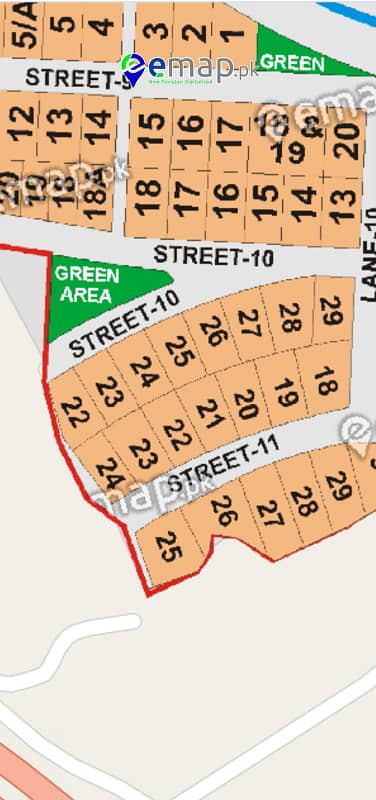 10 Marla Dead-End Corner Plot with Extra Land Sector A, DHA 2, Islamabad