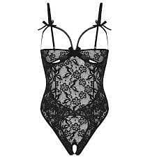 Women’s Floral Lace Bodystocking | Stretchable Mesh Bodysuit | Net Lingerie Dress Nightwear for Women