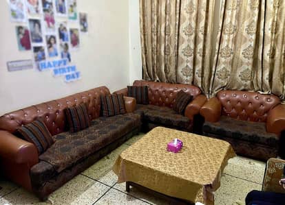 Sofa Set 3+2+1 With 6 Cushions For Sale