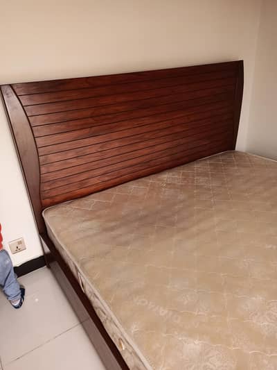 Bed with two side tables