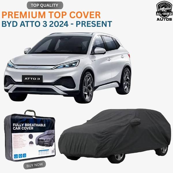 BYD Atto 3 2024 Premium All-Weather Car Top Cover - present  – Parachute Waterproof, Dust proof & UV Resistant