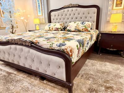 Victorian double bed set few months used