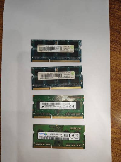 laptop ram DDR3 4gb 4 stick 4+4 1600 Mhz
