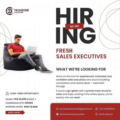Sales Executive Required || Male Jobs Only|| Night Shift || CSR