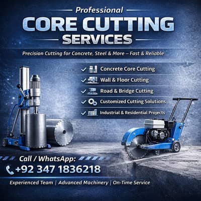 Core cutting and concrete cutting services