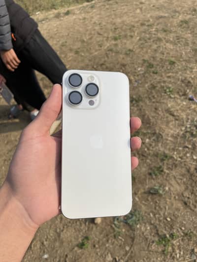 iPhone 15 Pro Max White Titanium Complete Box