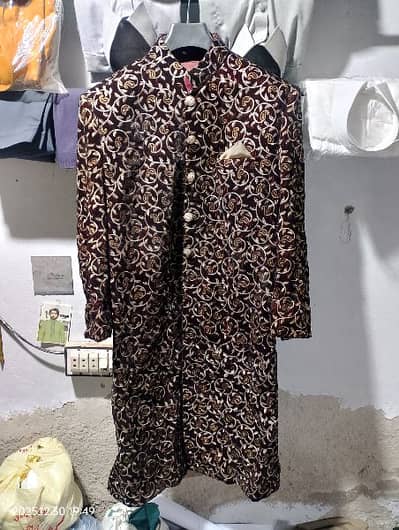 groom sherwani double toon walvet