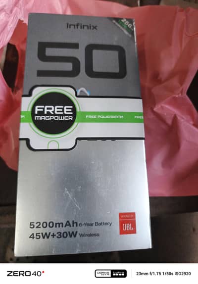 infnix note 50 box pack with power Bank 65000