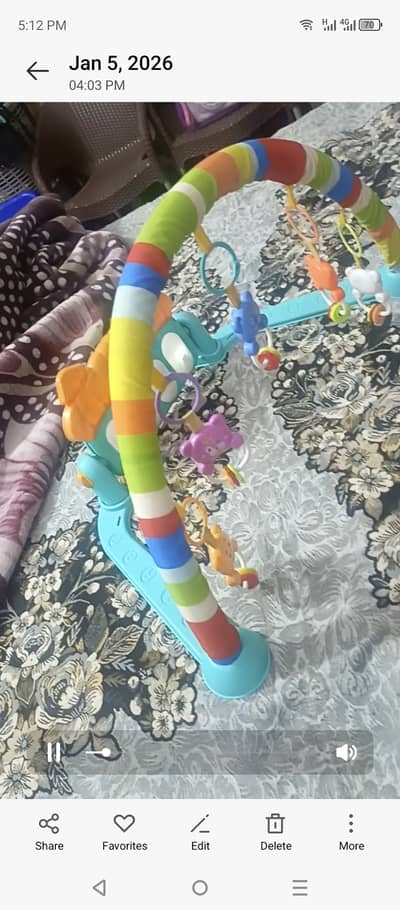 Infant play and kick mat