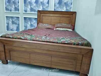 wooden Queen Double Bed for sale