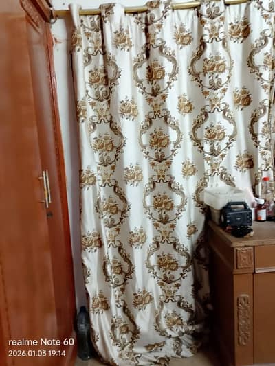 katan silk curtains  with cotton lining