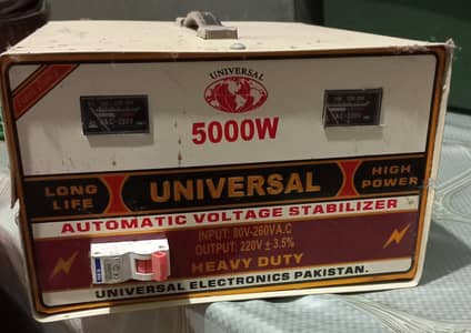 Universal 5000W Automatic Voltage Stabilizer – Heavy Duty | Working C