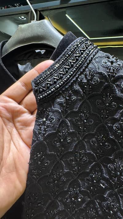 Groom Black Sherwani