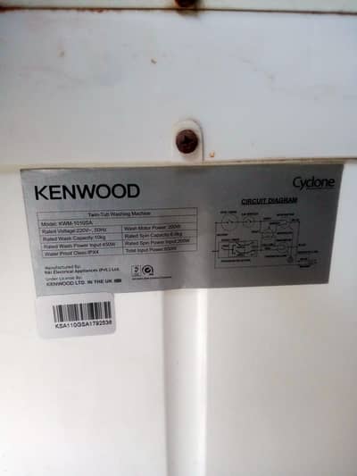 kenwood washing machine