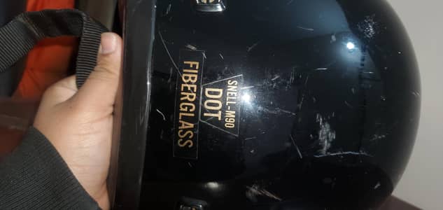 SNELL DOT FIBER GLASS HEAVY DUTY HELMET