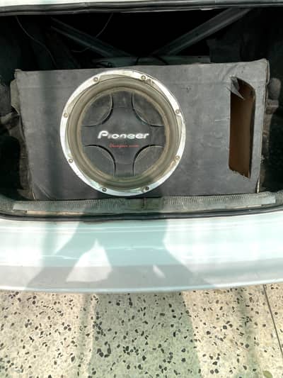 pioneer woofer and amplifier