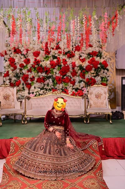 Velvet Bridal Lehnga
