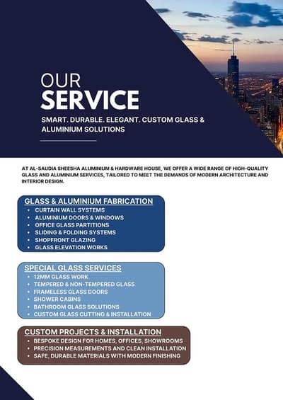 Aluminium Windows - Doors - Glass -Shower Cabin - 12mm - 03005436856