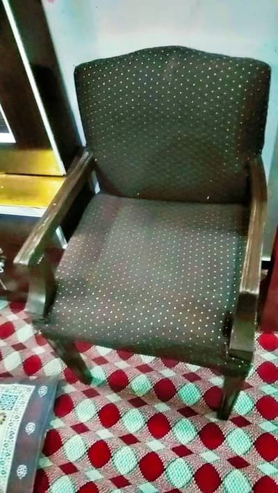 3 sofa chairs solid wood good quality