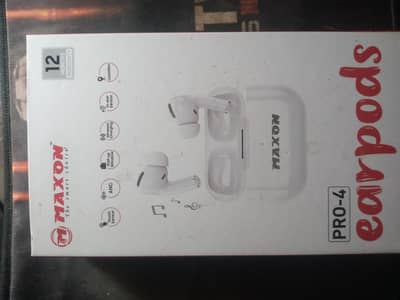 Maxon Wireless Earbuds, replica of airpords – Complete Box