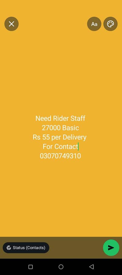 Rider Required Full time & part time