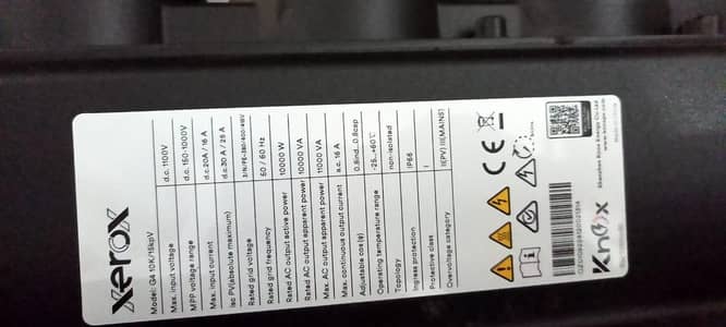Knox Xerox G4 10kw / 15kpv ongrid