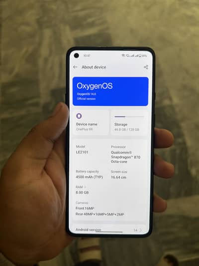 OnePlus 9r dual sim Pta Approved