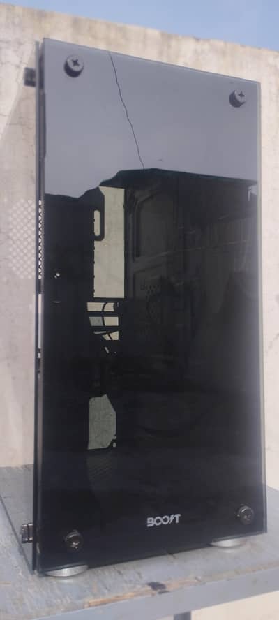 Boost Wolf mATX Gaming Case – Dual Glass (Front + Side) 