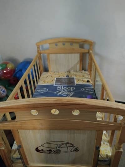 wooden baby cot