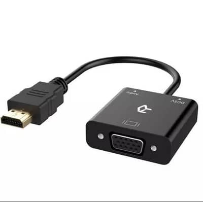 This is a Rankie HDMI to VGA adapter with a 3.5mm audio port.