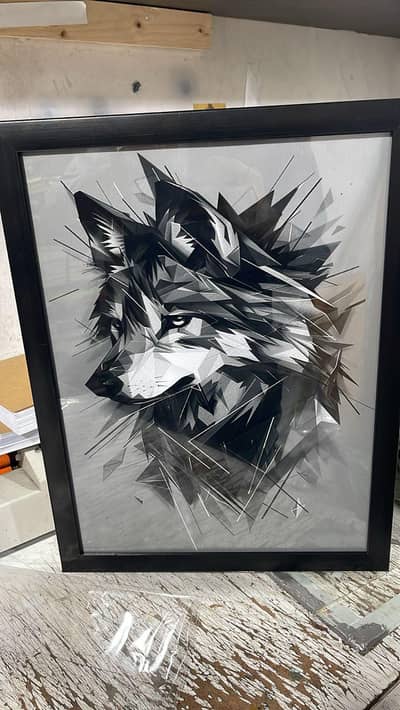 wolf Abstract frame