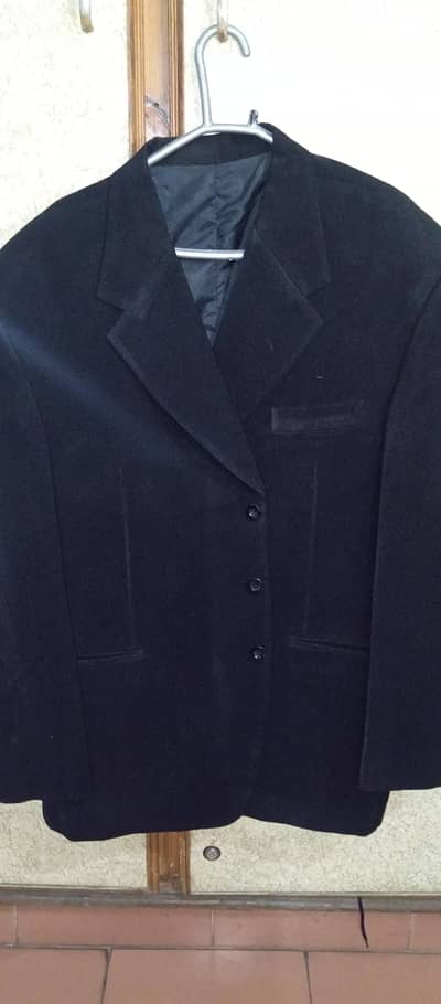 Jet black Men's pant coat