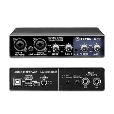 Teyun Q-22 – 2×2 USB Audio Interface.  used audio interface