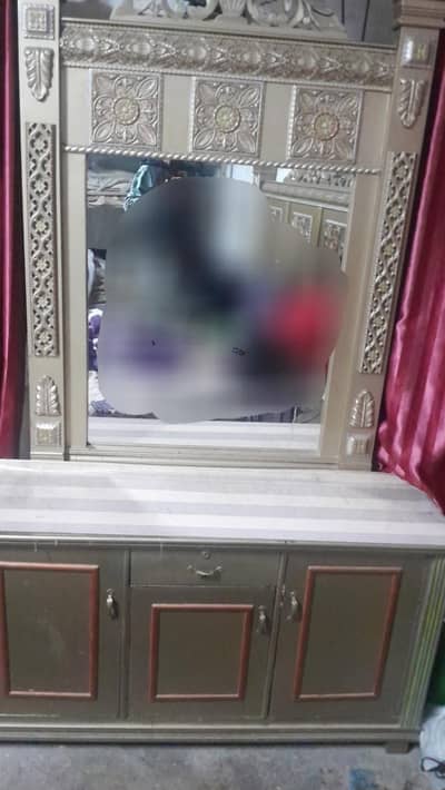 king size bed with dressing. side table .