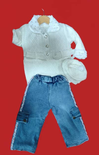 Baby Boy 3-Piece Dress | Shirt, Pant & Cap | Soft Fabric | New