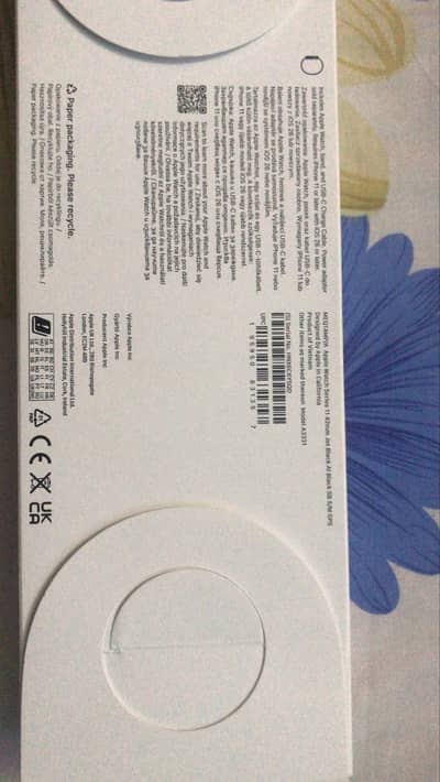 Apple watch 11 series 42mm in black color.