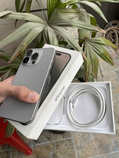 iPhone 15 Pro PTA 100% health 256GB, Natural Titanium ( still new )