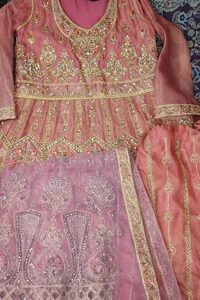heavily embroided Sharara Frock
