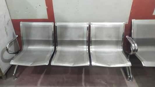 3 seater steel banches 5 piece for clinic use