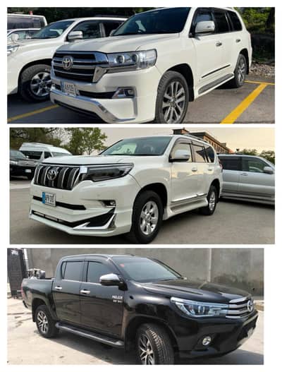 Rent a car RawalPindi , BRV , V8 , Corolla , Civic, Prado, Revo, Jeep