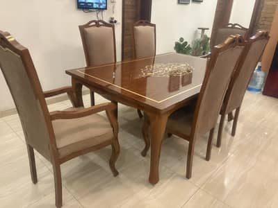 Brand New Sheesham Wood Dining Table with 6 Chairs.